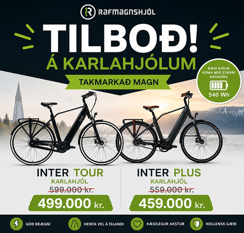 TILBOÐ á karlahjólum